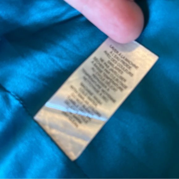 GARAGE Size Medium Corset Top Satin Green Turquoise Boned Zip Back $88 NEW - Picture 9 of 16